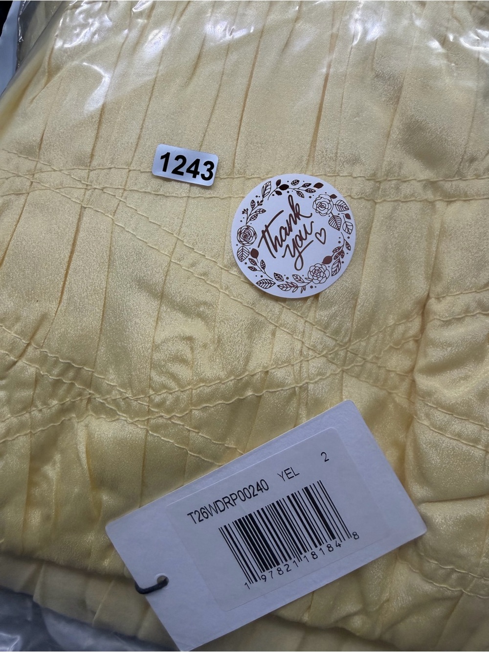 Few Moda Ada Yellow Strapless Pleated Maxi Dress Size 2 NWT - Picture 7 of 7